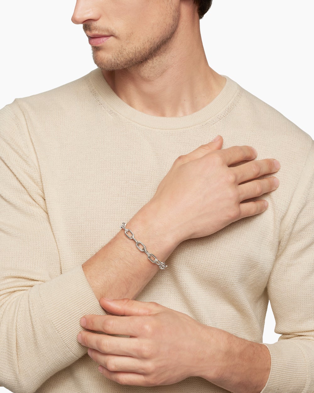 Bracelet chaîne DY Madison en argent massif, 8,5 mm homme