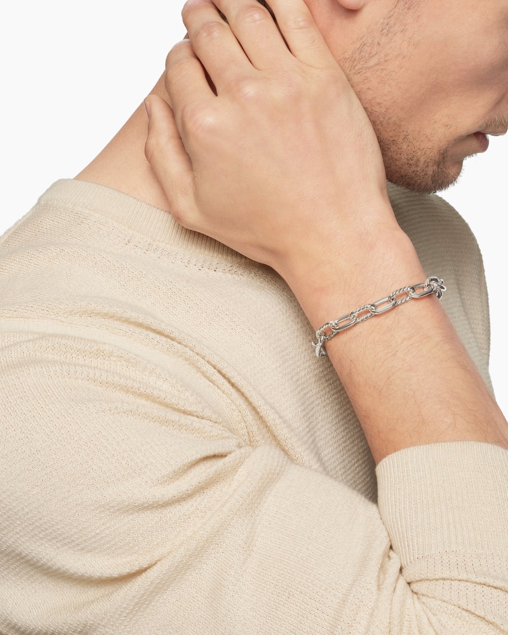 Bracelet chaîne DY Madison en argent massif, 8,5 mm homme