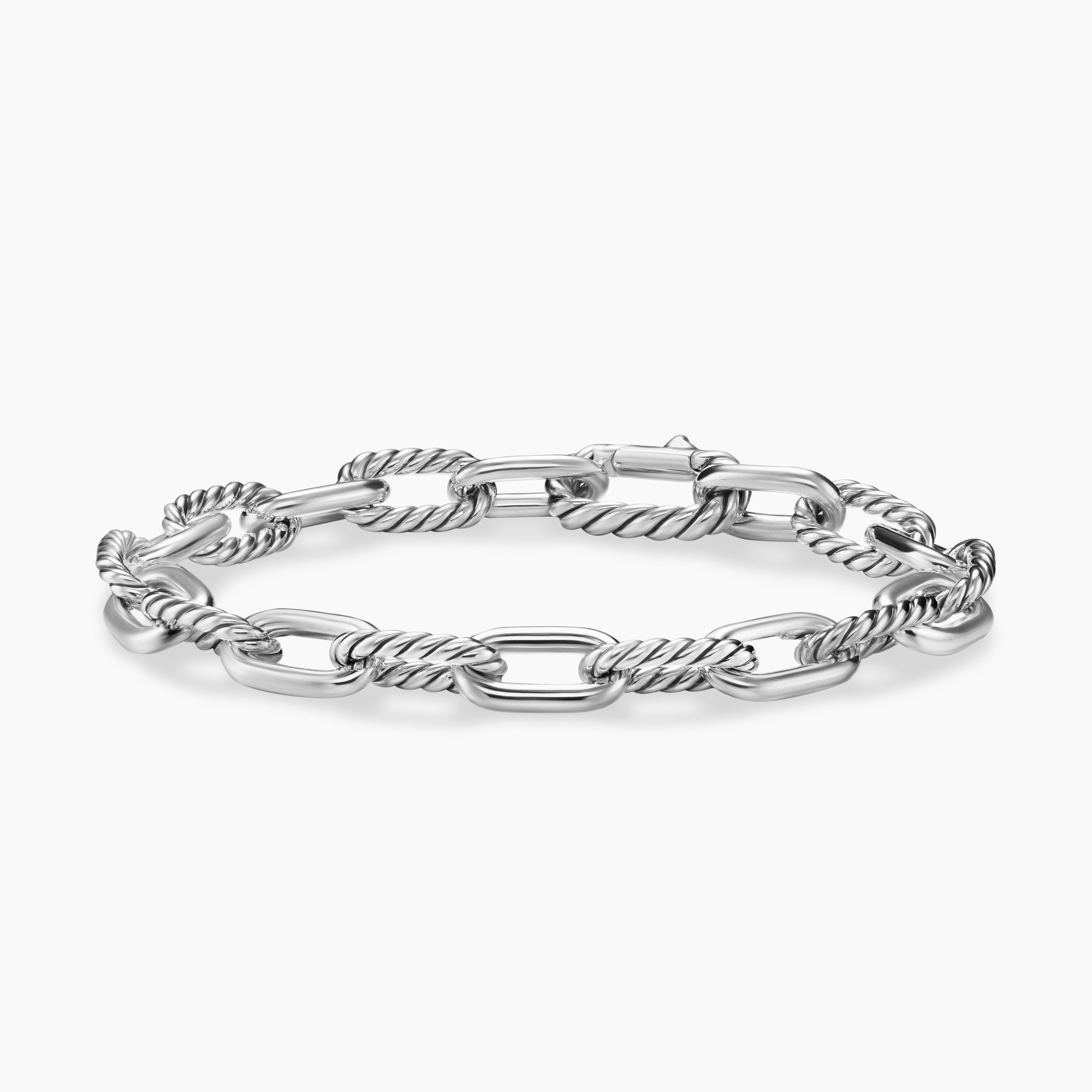Mens DY Madison Chain Bracelet in Sterling Silver, 8.5mm