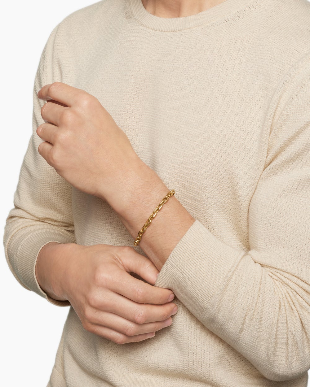 Bracelet à maillons Streamline en or jaune 18 carats, 5,5 mm hommes