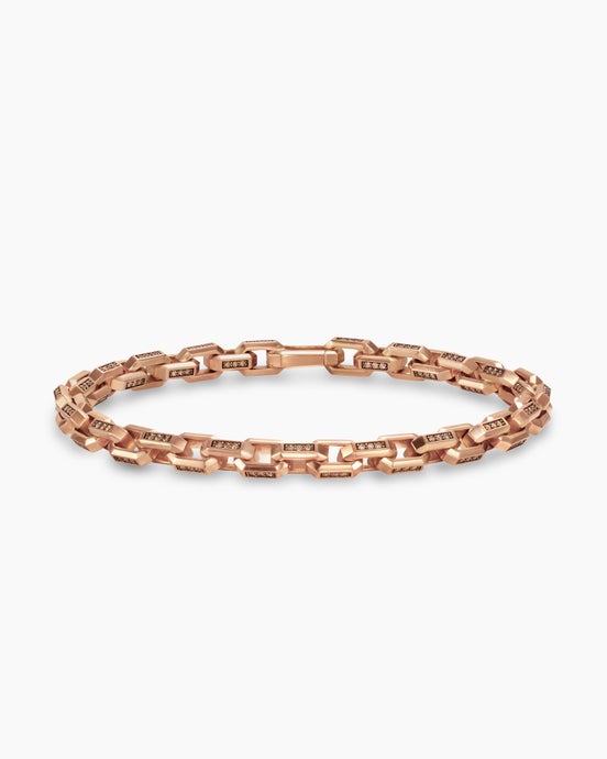 Streamline® Link Bracelet in 18ct Rose Gold with Cognac Diamonds, 5.5mm