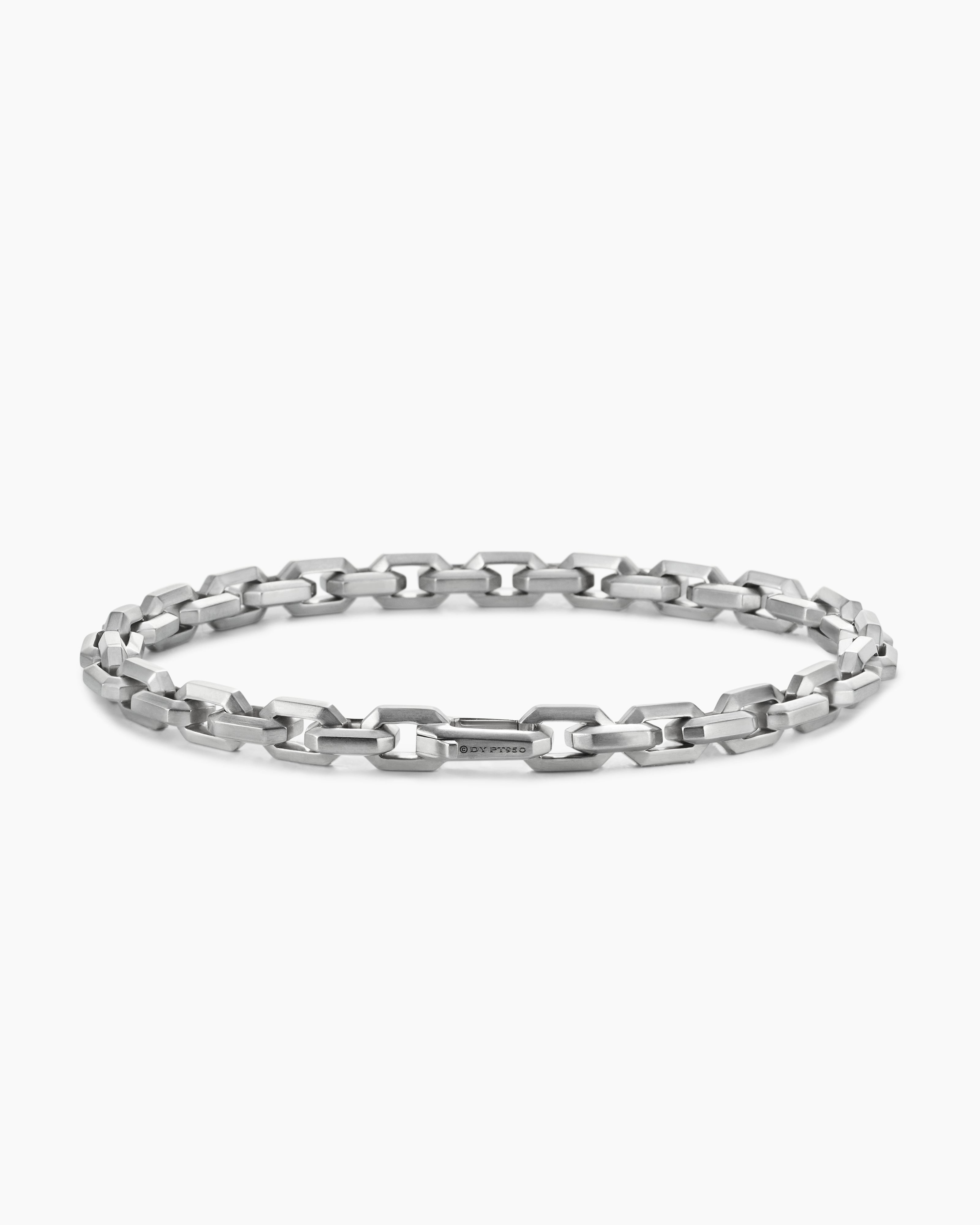 Mens Streamline Heirloom Chain Link Bracelet in Platinum, 5.5mm | David ...