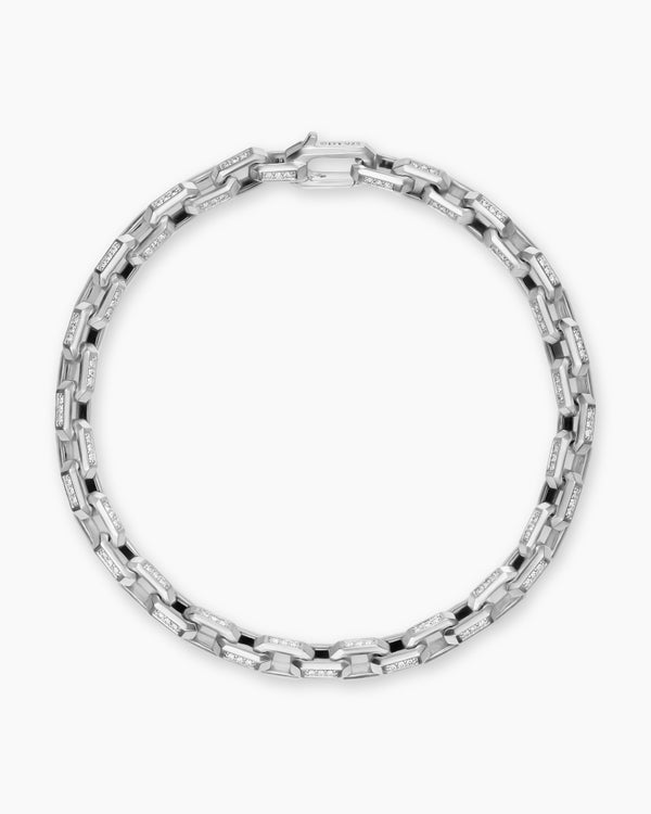 Streamline® Link Bracelet in Sterling Silver with Diamonds, 5.5mm