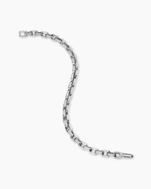 Streamline® Link Bracelet in Sterling Silver with Diamonds, 5.5mm