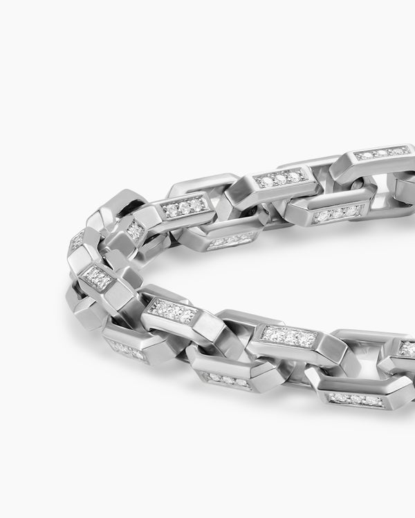 Streamline® Link Bracelet in Sterling Silver with Diamonds, 5.5mm