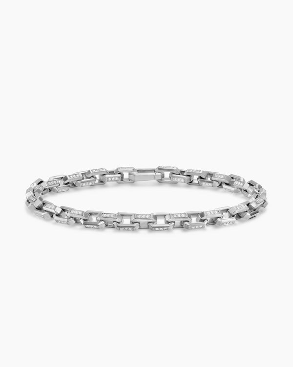 Streamline® Link Bracelet in Sterling Silver with Diamonds, 5.5mm