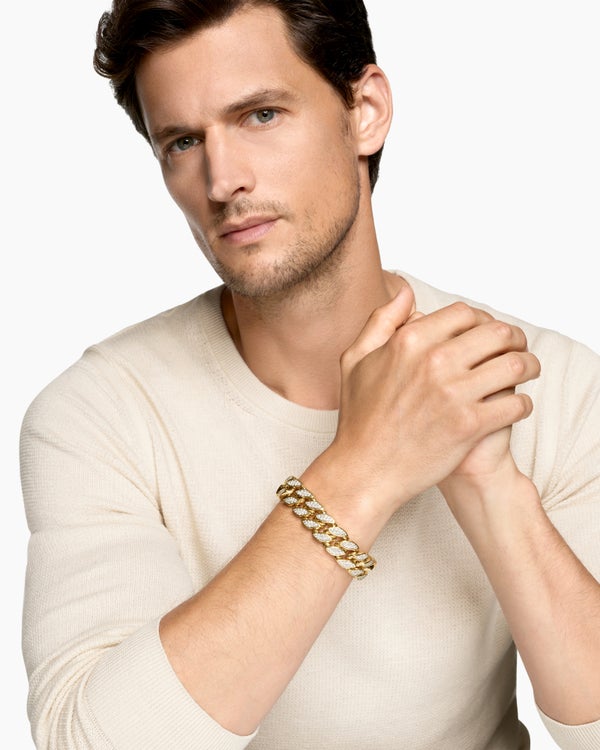 Bracelet Curb Chain en or jaune 18 carats, 18 mm