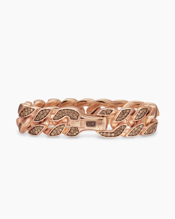 Curb Chain Bracelet in 18K Rose Gold, 18mm