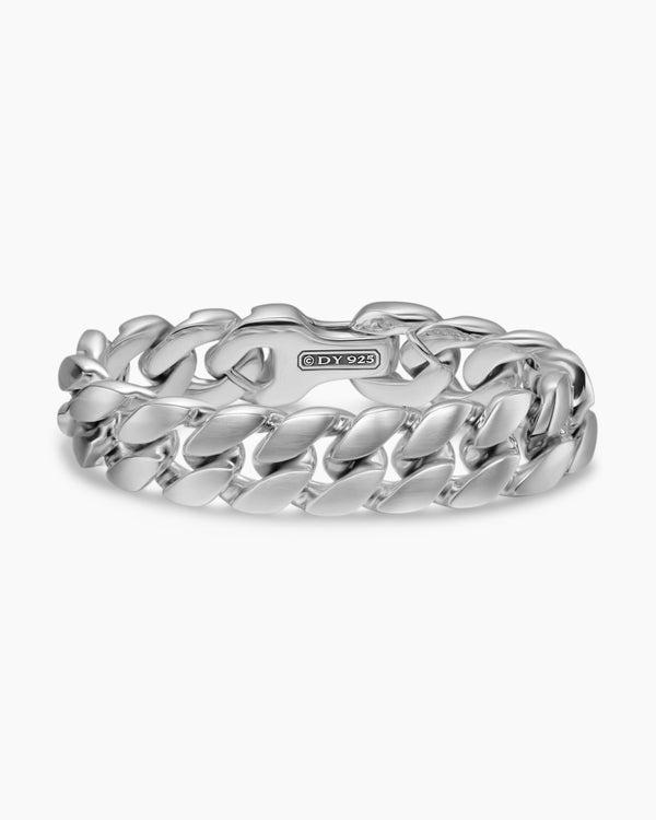 Curb Chain Bracelet in Sterling Silver, 18mm