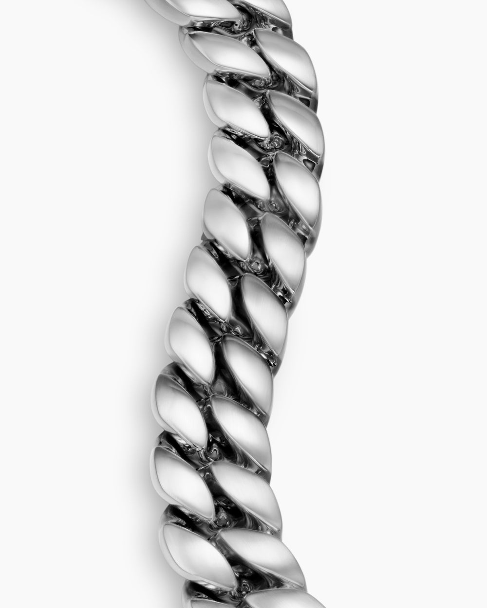 Bracelet Curb Chain en argent sterling, 18 mm hommes