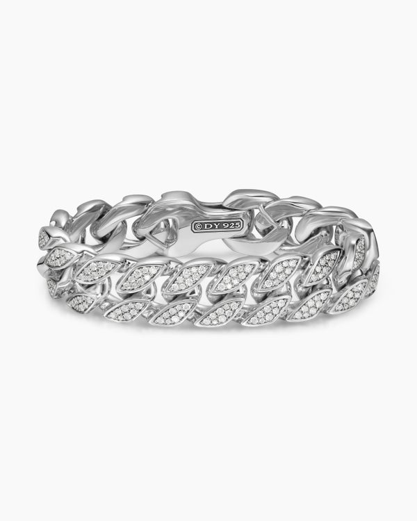 Curb Chain Bracelet in Sterling Silver, 18mm