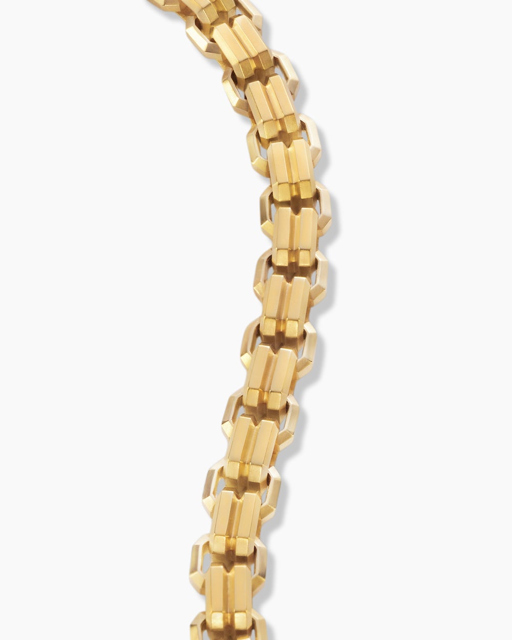 Mens Streamline Double Link Bracelet in 18K Yellow Gold, 8mm