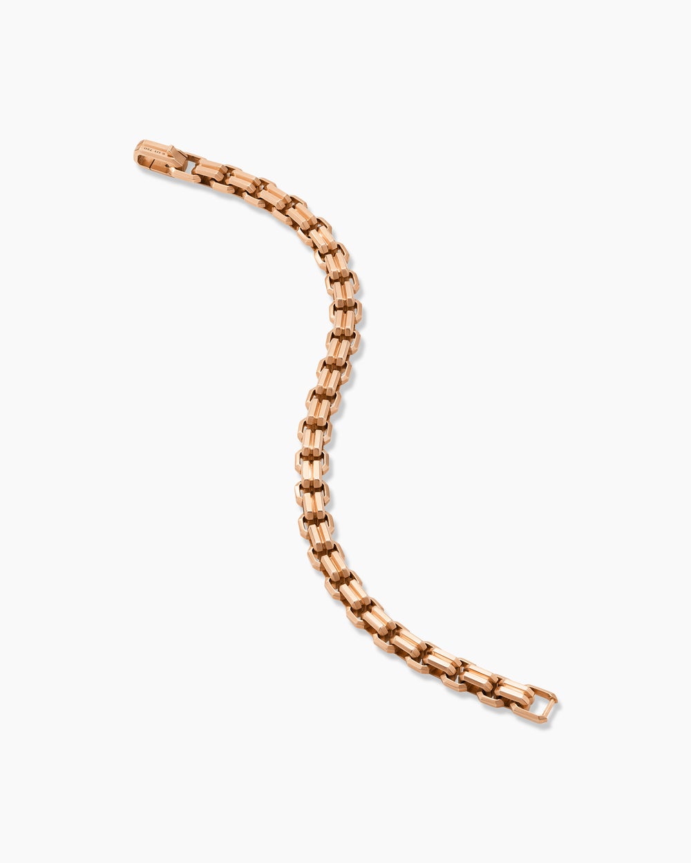 Mens Streamline® Double Link Bracelet in 18K Rose Gold, 8mm