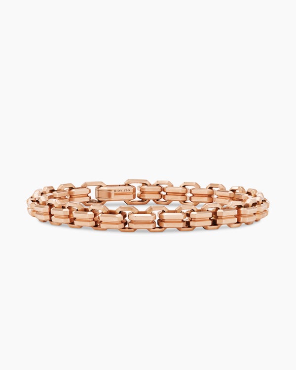 Streamline Double Link Bracelet in 18K Rose Gold, 8mm