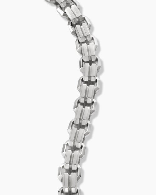Mens Streamline Double Link Bracelet in Sterling Silver, 8mm