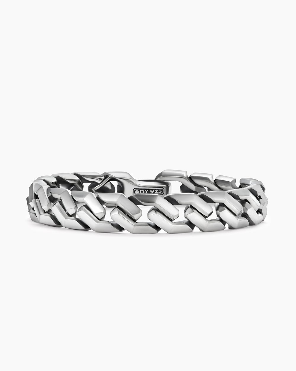 Bracelet Curb Chain à maillons angulaires en argent massif, 11 mm homme