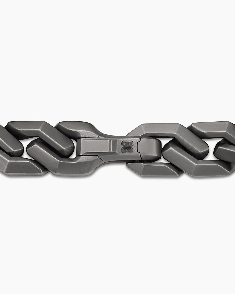 Bracelet à maillons angulaires Curb Chain en titane anthracite, 11 mm hommes