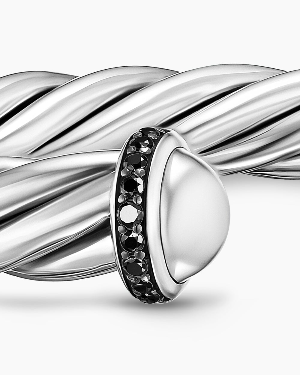 Bracelet-manchette Cable en argent sterling, 6 mm