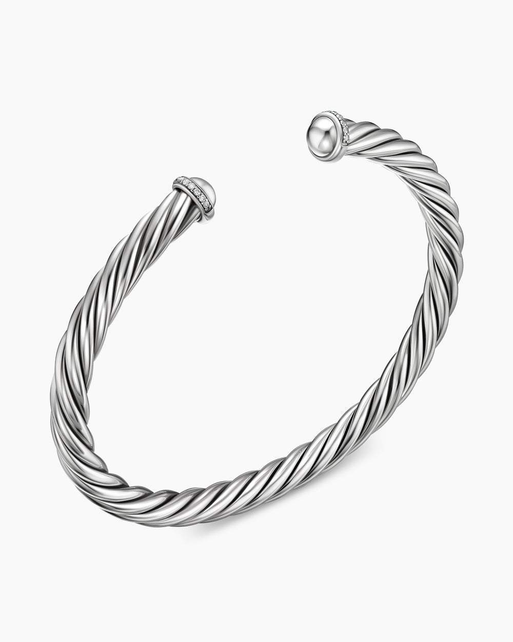 Bracelet-manchette Cable en argent sterling, 6 mm