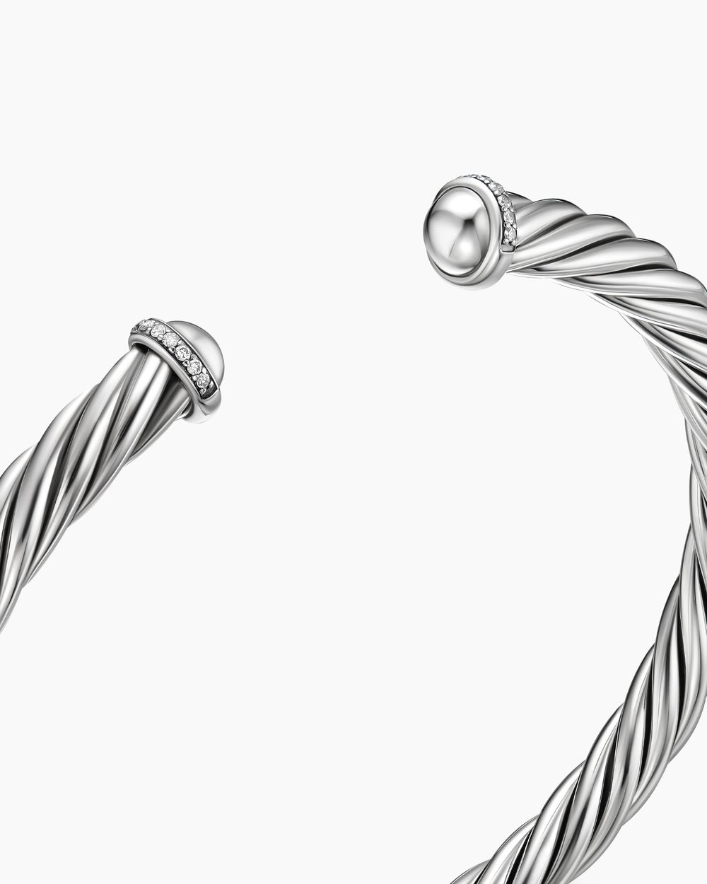 Bracelet-manchette Cable en argent sterling, 6 mm