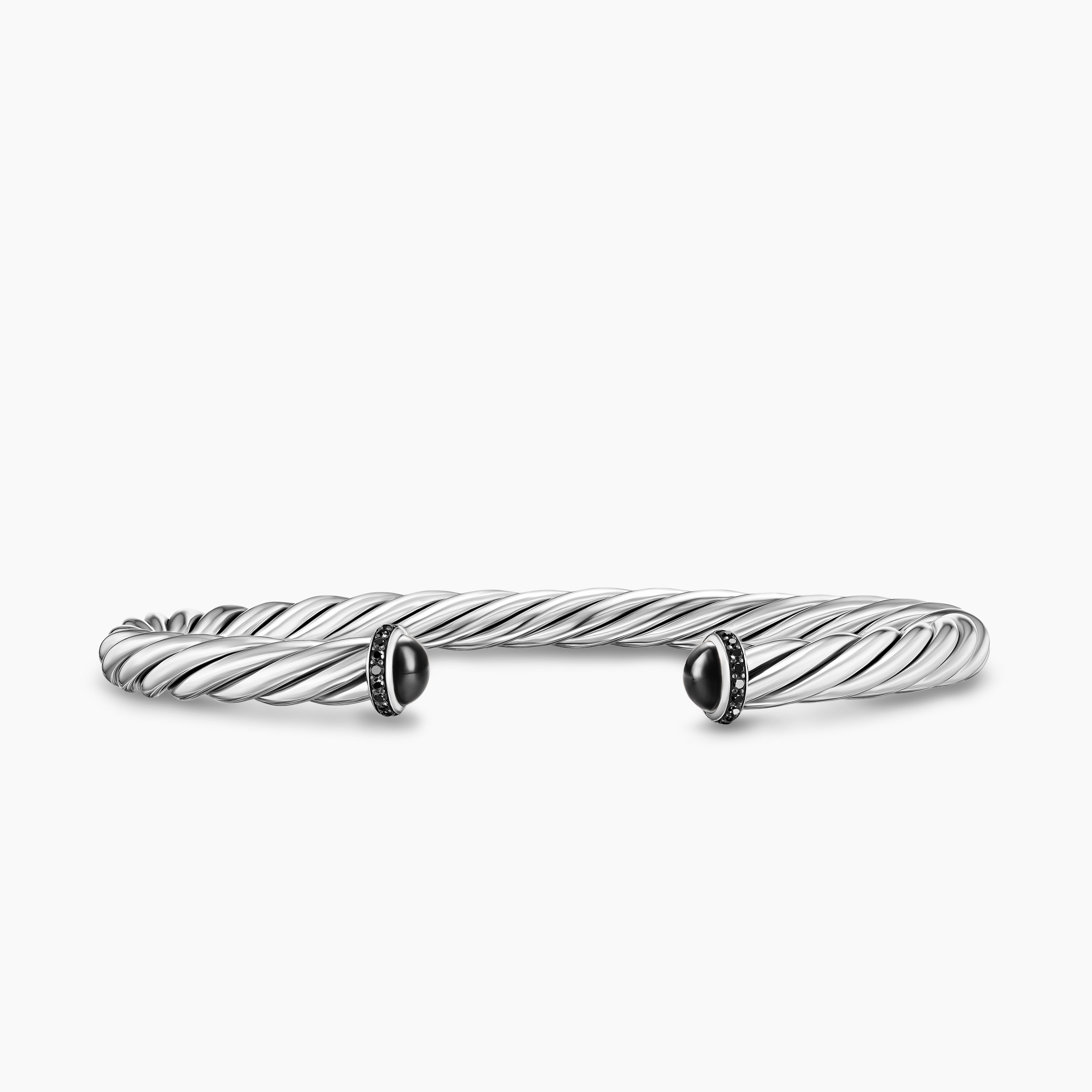 Bracelet-manchette Cable en argent sterling, 6 mm hommes 