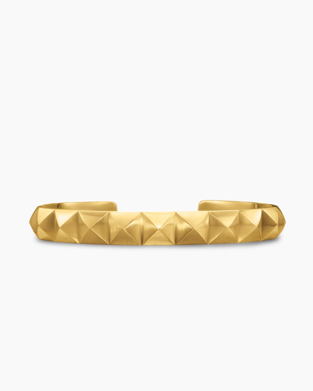 Mens Pyramid Cuff Bracelet in 18K Yellow Gold, 9.3mm