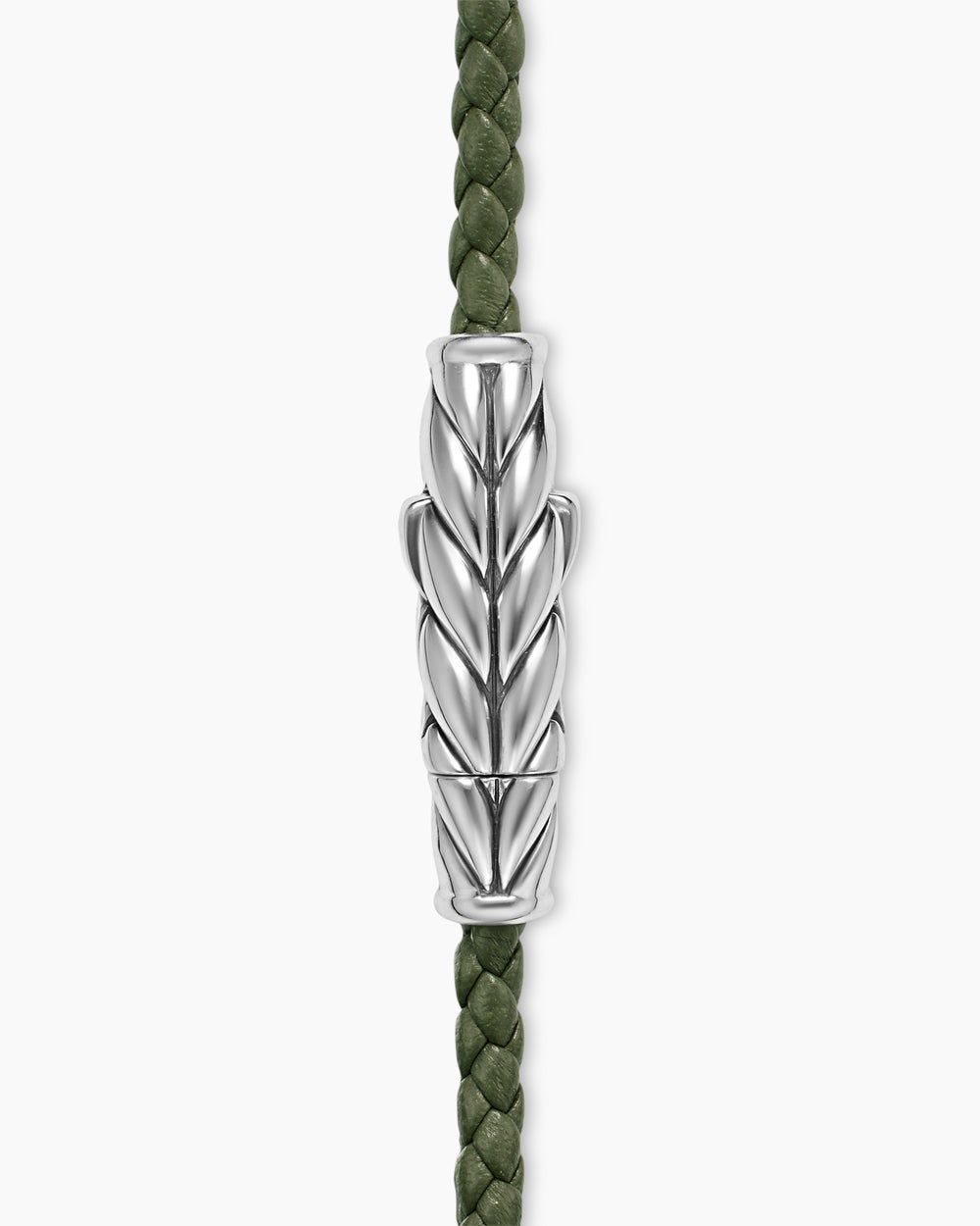Bracelet trois tours Chevron en cuir avec argent sterling, 3 mm hommes