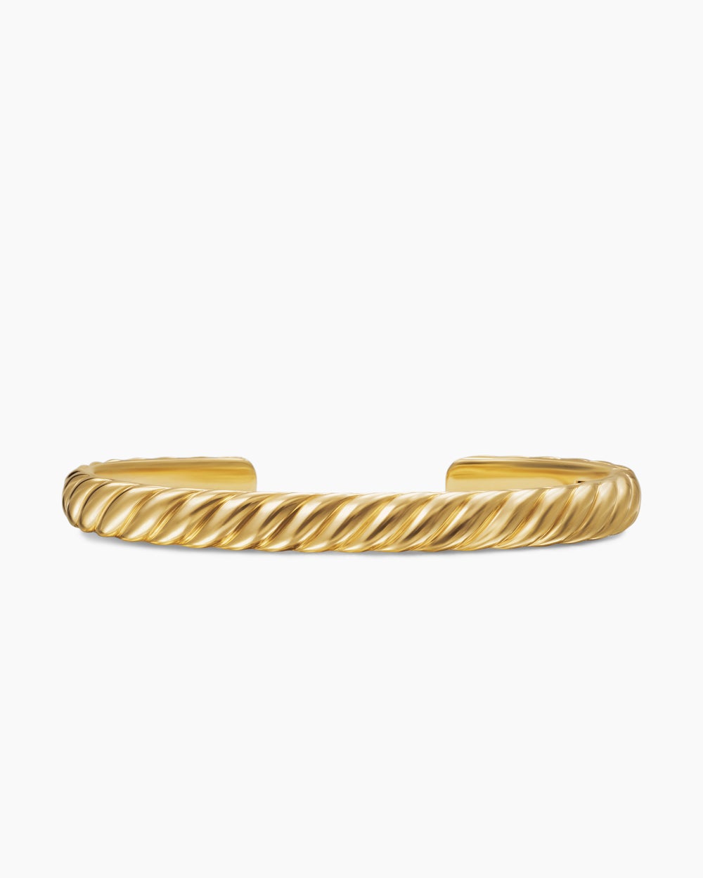 Bracelet manchette Sculpted Cable en or jaune 18 carats, 7 mm hommes