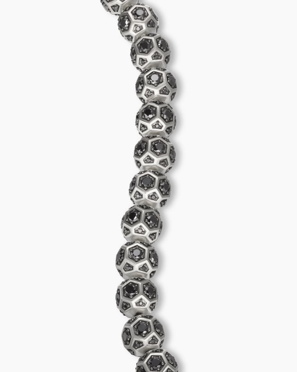 Bracelet Spiritual Beads facetté en argent sterling avec pavé, 8 mm