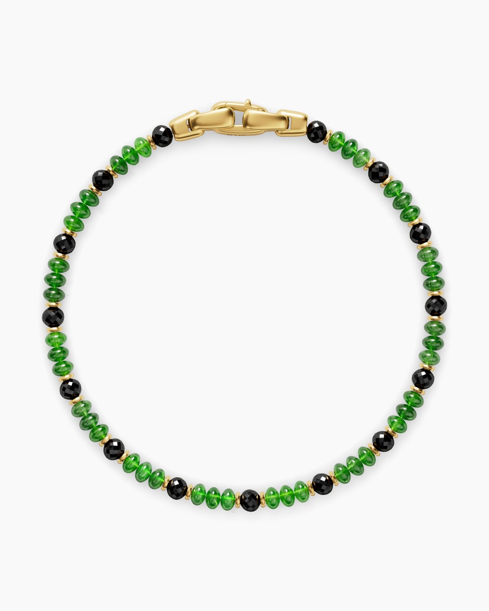 Mens Spiritual Beads Bracelet in 18K Yellow Gold, 4mm