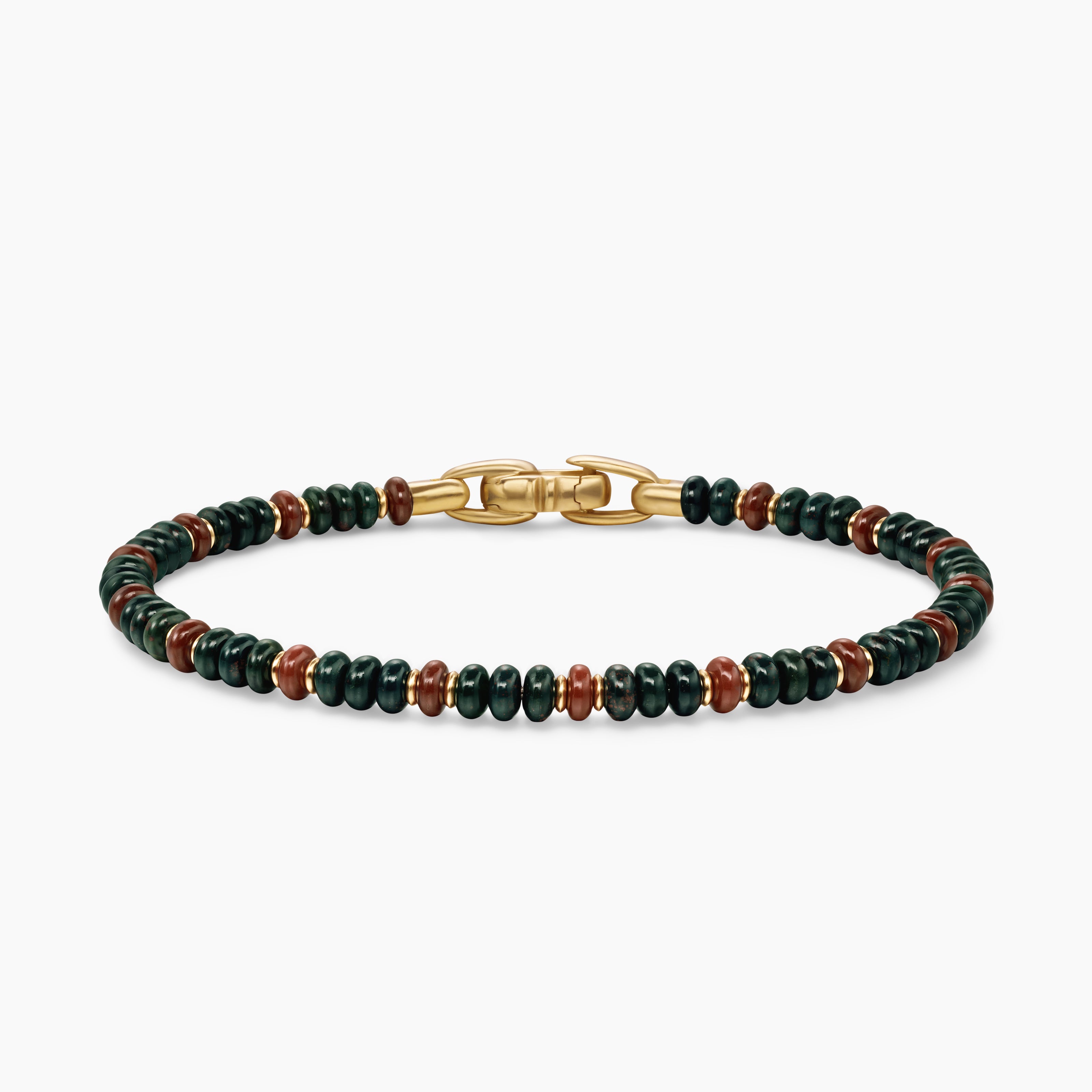 Mens Spiritual Beads Bracelet in 18K Yellow Gold, 4mm