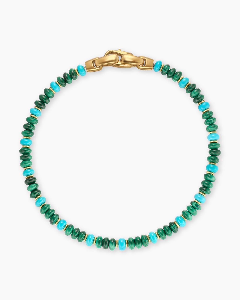Mens Spiritual Beads Bracelet in 18K Yellow Gold, 4mm