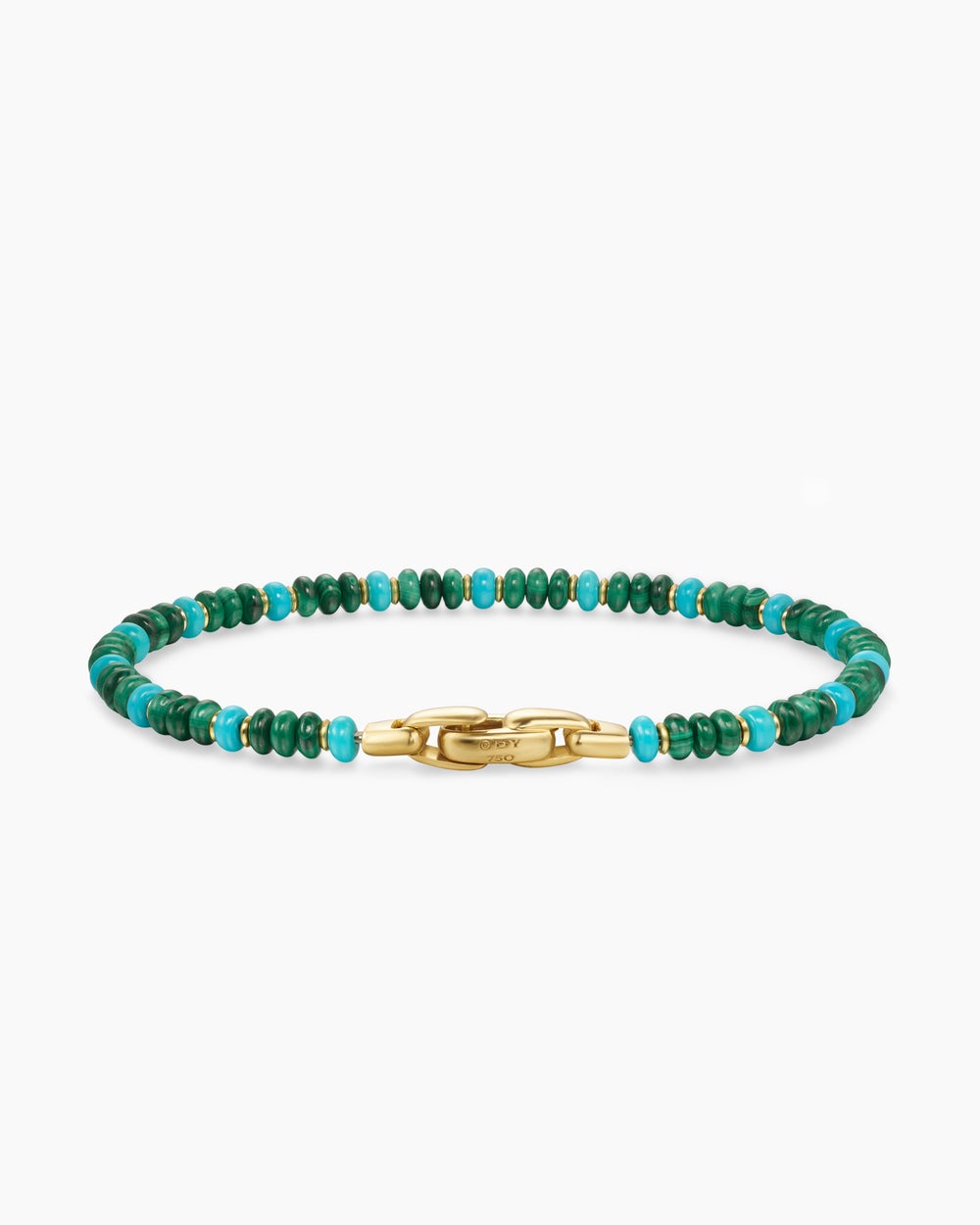 Mens Spiritual Beads Bracelet in 18K Yellow Gold, 4mm
