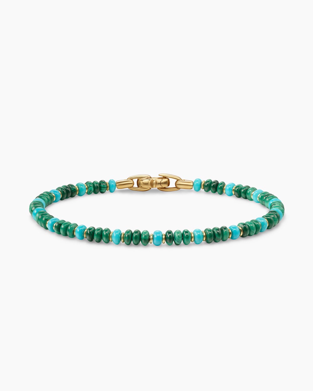 Mens Spiritual Beads Bracelet in 18K Yellow Gold, 4mm