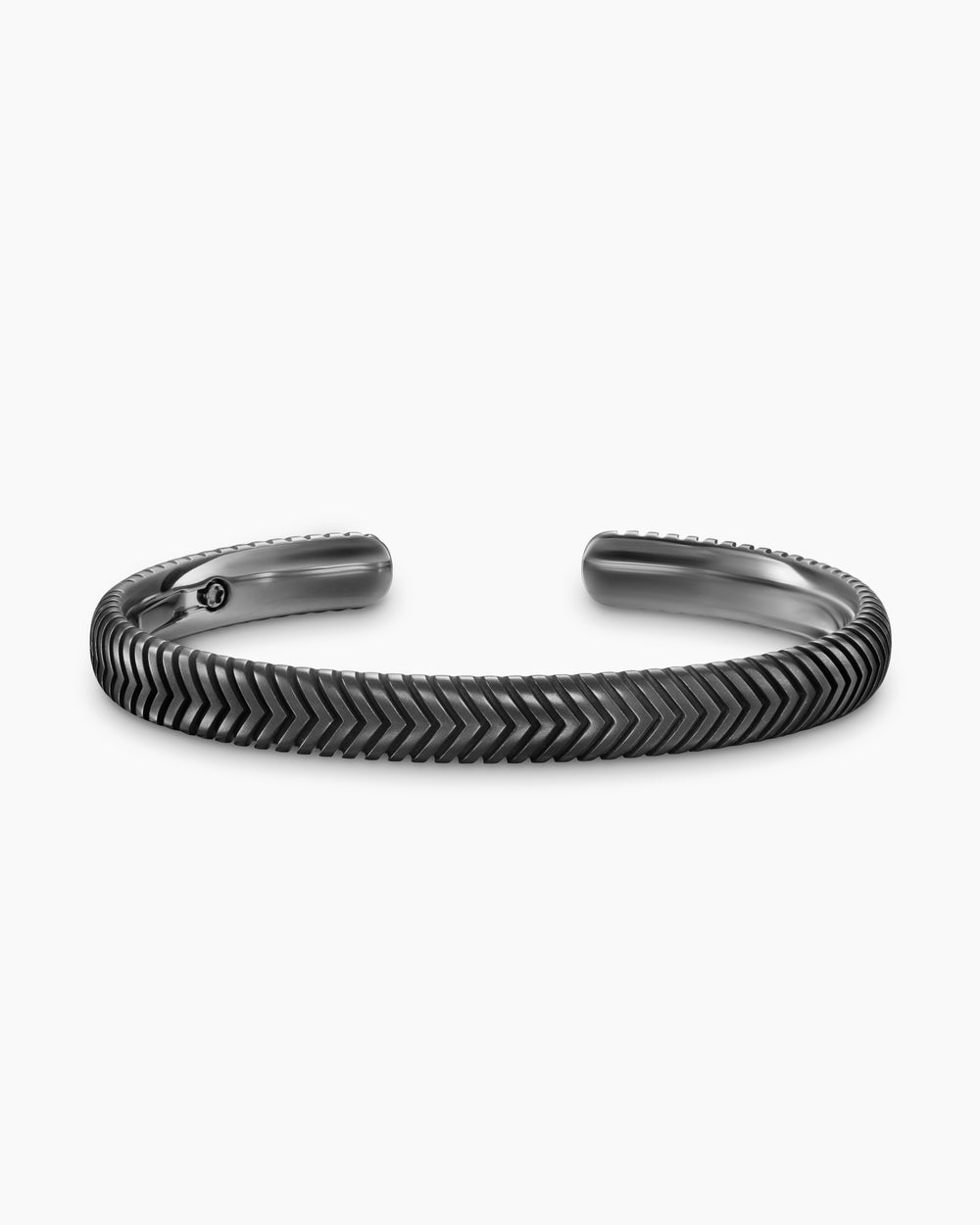 Mens Chevron Cuff Bracelet in Anthracite Titanium, 8mm