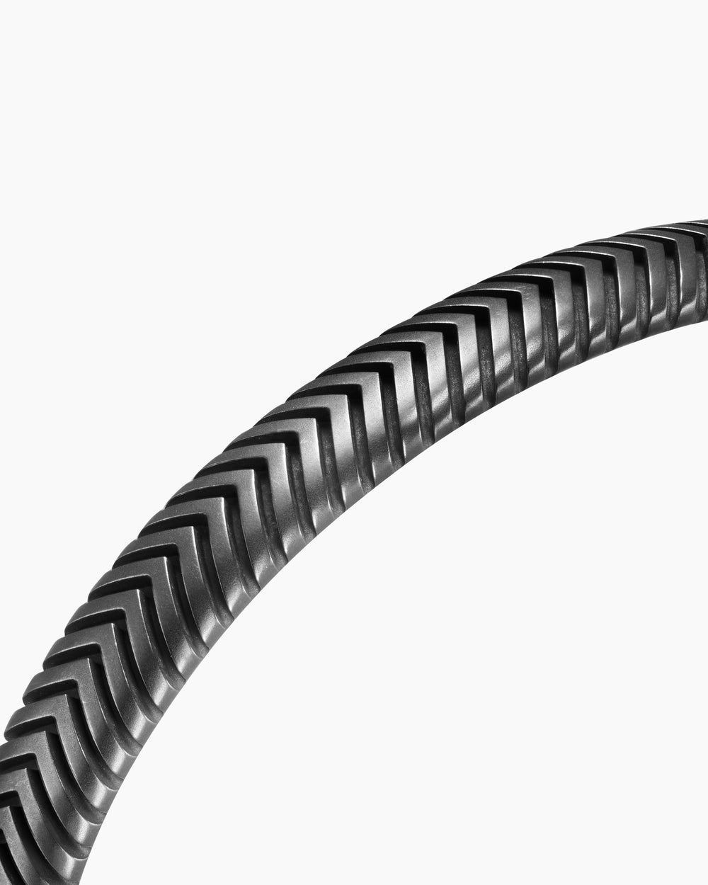 Mens Chevron Cuff Bracelet in Anthracite Titanium, 8mm