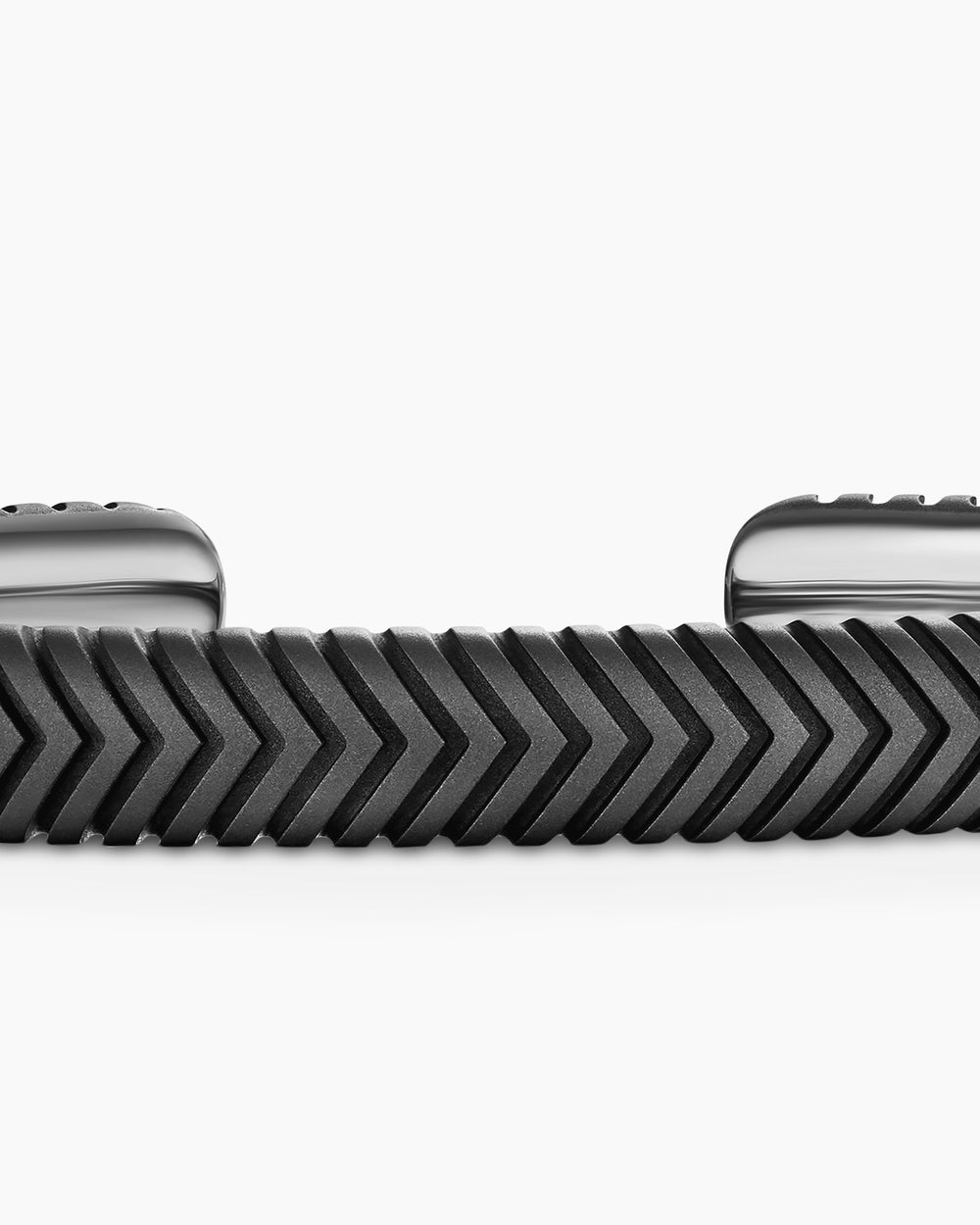 Mens Chevron Cuff Bracelet in Anthracite Titanium, 8mm