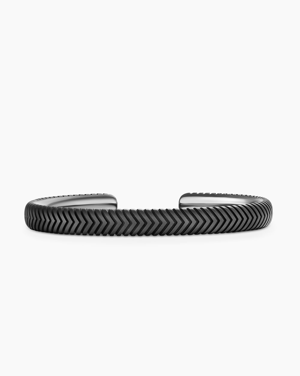 Mens Chevron Cuff Bracelet in Anthracite Titanium, 8mm