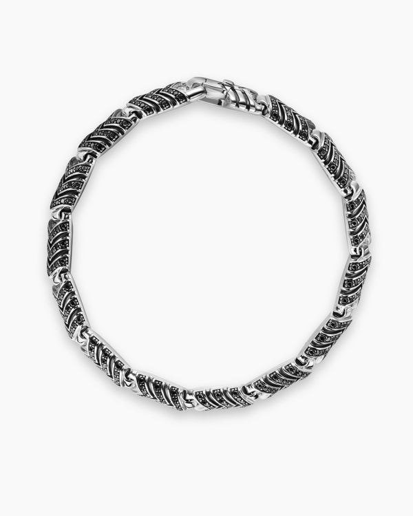 Bracelet à maillons Chevron en argent sterling, 7,6 mm
