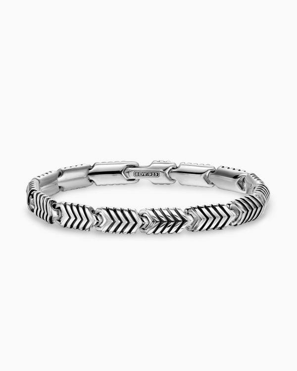 david van hagen Chevron Link Bracelet Sterling Silver 7.6mm