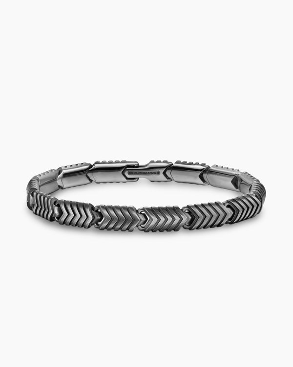 david van hagen Chevron Link Bracelet Titanium 7.6mm