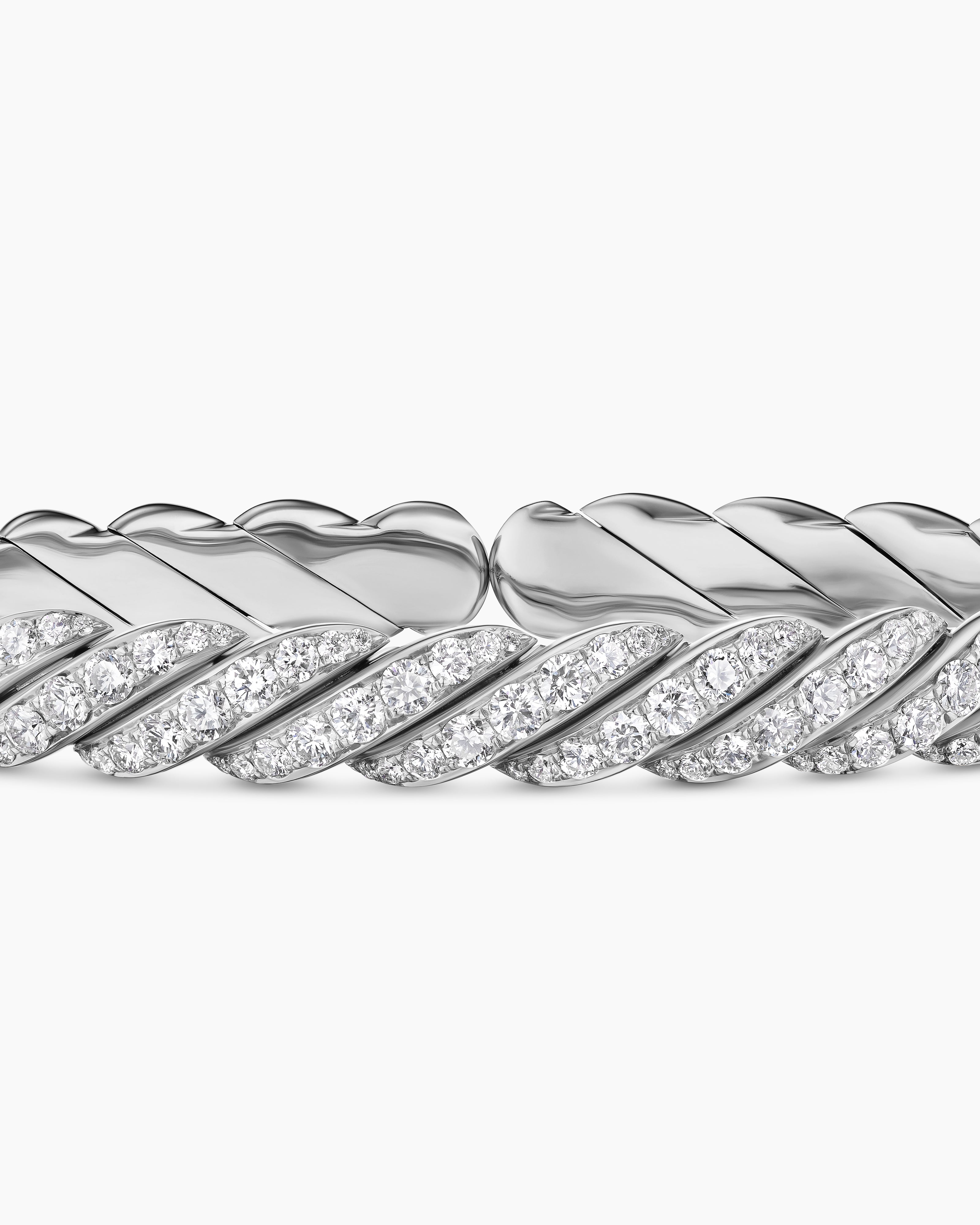 Men's Sculpted Cable Flex® Bracelet in White Gold | David Yurman