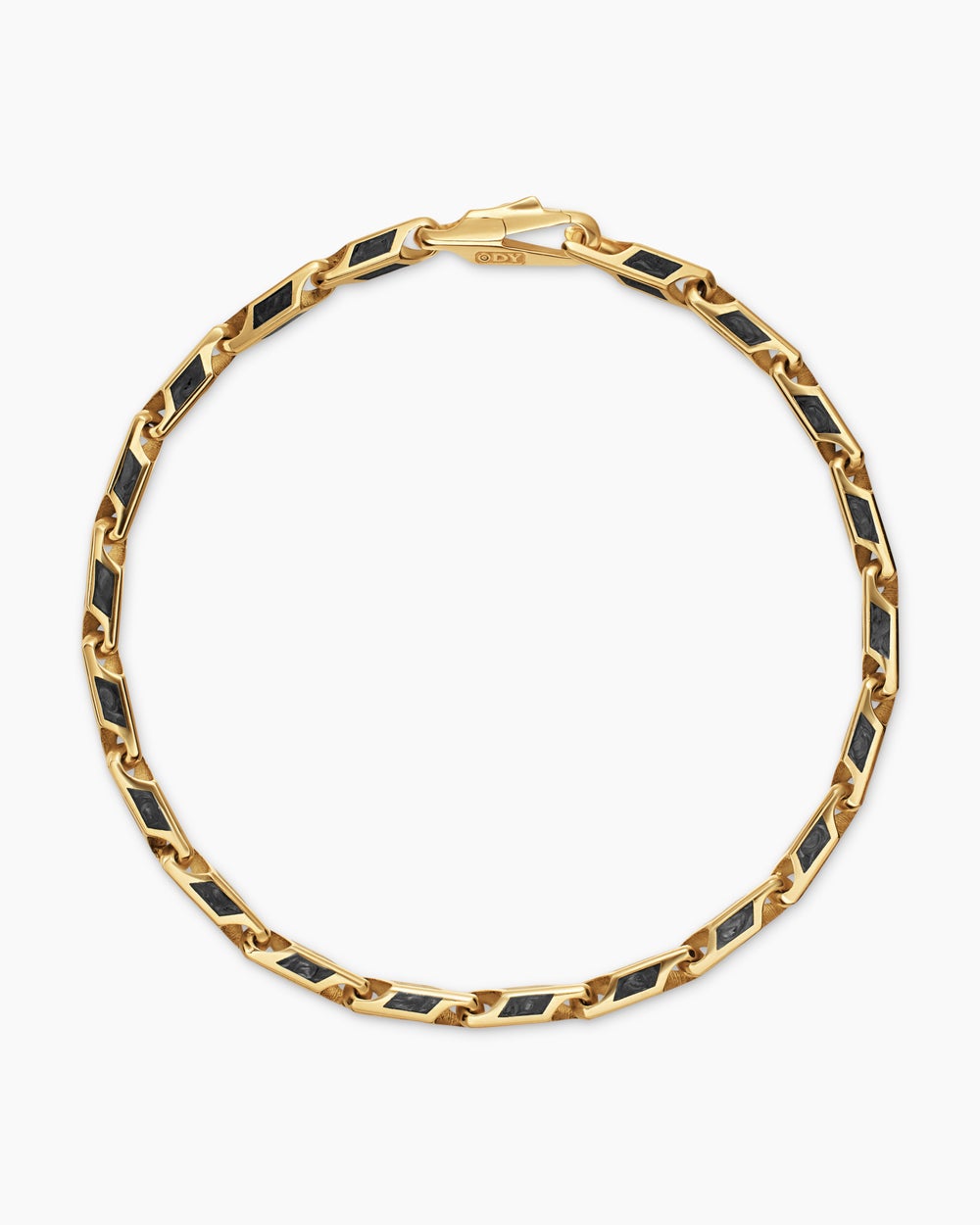Bracelet chaîne Faceted Streamline en or jaune 18 carats, 4,3 mm hommes