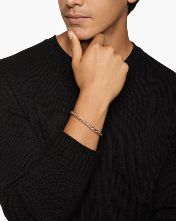 Sculpted Cable Cuff Bracelet in 18K Rose Gold, 5.5mm