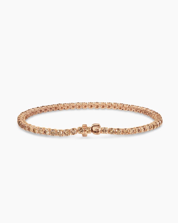 Tennis Bracelet in 18K Rose Gold, 3mm