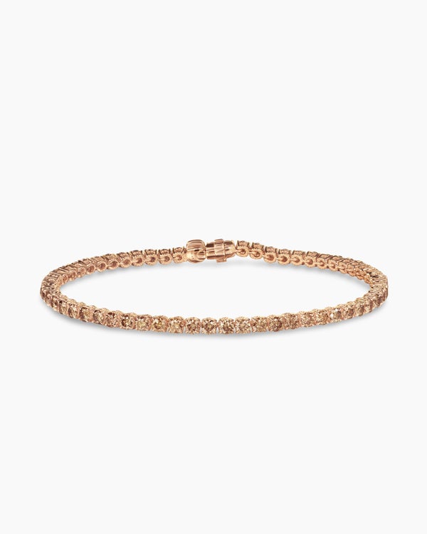 Tennis Bracelet in 18K Rose Gold, 3mm
