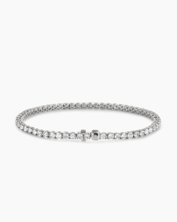 Tennis Bracelet in 18K White Gold, 3mm