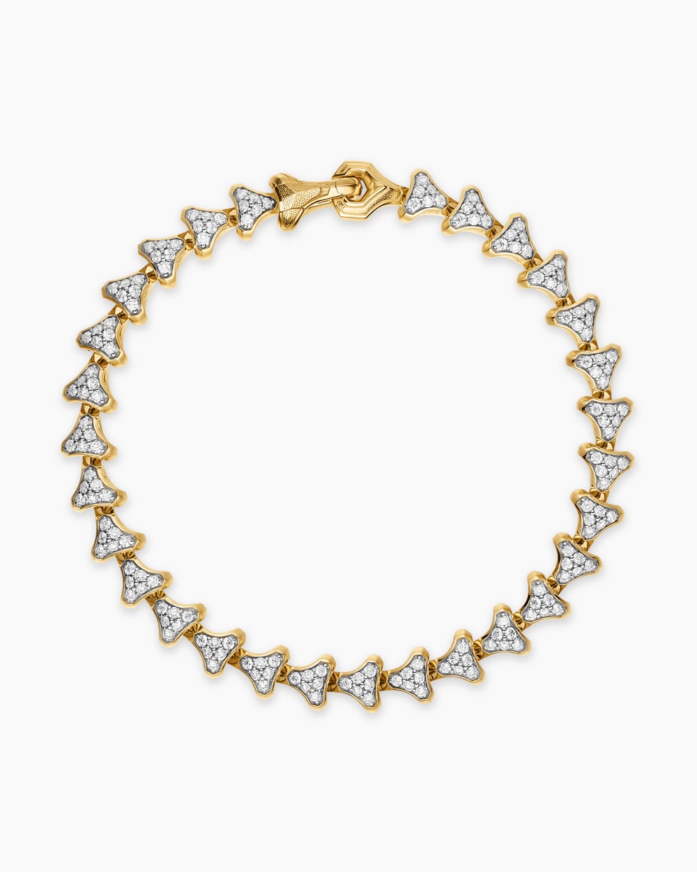 Bracelet à maillons Armory® en or jaune 18 carats avec diamants, 7,5 mm hommes