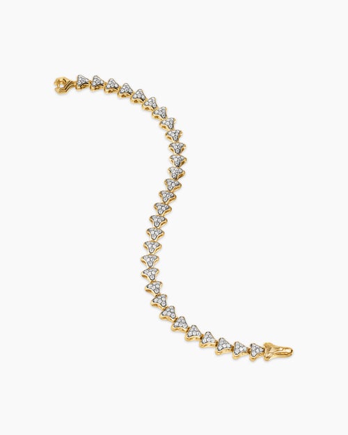 Mens Armory® Link Bracelet in 18K Yellow Gold with Diamonds, 7.5mm