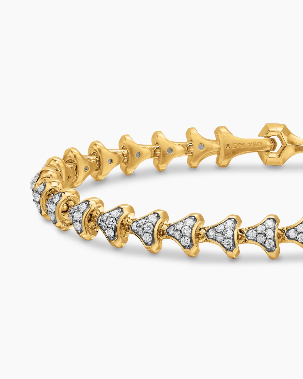 Bracelet à maillons Armory® en or jaune 18 carats avec diamants, 7,5 mm hommes